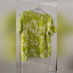 Isaac Mizrahi Green and White Floral Tunic